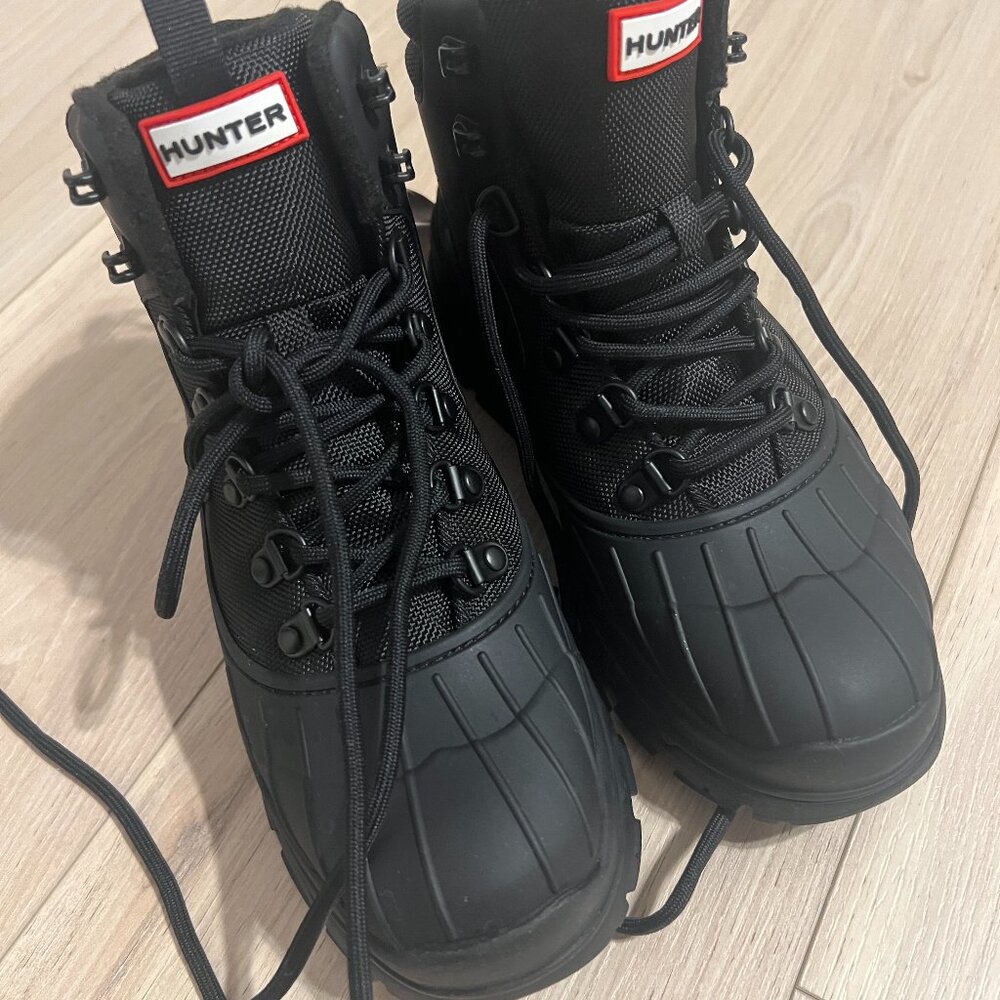 Hunter black waterproof boots